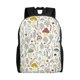 thumbnail image 1 of Disketp Colorful Mushrooms and Plants Mochila Unisex de Apertura Lateral Completa, Mochila para Laptop para Escuela, Trabajo y Viajes, 1 of 8