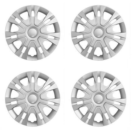 Maidao 15" Car Cap Cover ABS Plastic Hubcap Wheel Covers Black and Silver (4 Pack)