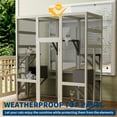 thumbnail image 3 of QinaQin Catio grande para exterior de 70 pulgadas, casa para gatos con 5 plataformas y 2 cajas de descanso, estructura de madera resistente y malla metálica anticorrosión, 3 of 8