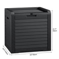 thumbnail image 6 of Louvered Large Deck Box, 31 Gallon Resin Outdoor Storage Box for Patio Furniture, Garden Tools and Pool Supplies, Lockable Recessed Lid and Side Handles, Waterproof and UV Resistant, Black, 6 of 6