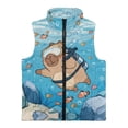 thumbnail image 4 of Garronmavis Cartoon Capybara Full Zip Vest Comfortable Boys Sleeveless Vests 3T Lightweight Sleeveless Jackets Outerwear with Pockets Fashion Fall Winter Warm Waistcoat Outerwear, 4 of 7