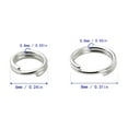 thumbnail image 2 of 2PCS 925 Sterling Silver Split Jump Ring Connector Jewelry Findings Key Ring，DIY Pearl Necklace & Bracelet Enhancer Shortener(8mm), 2 of 5