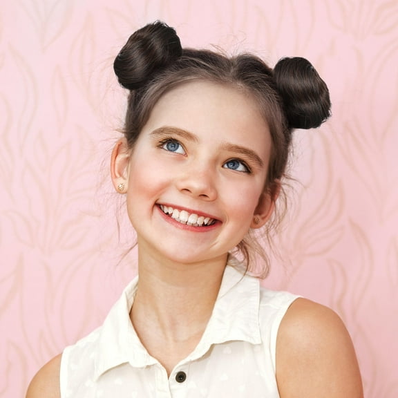 MEIBUTYUP 2-Pack Hair Clips with High Temperature Fiber Fake Hair Buns for Special Event Hairstyles