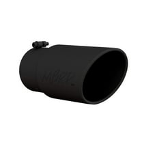 MBRP T5075 5" Inlet 6" Outlet 12" Length Angled Car Exhaust Tip, Black