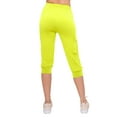 thumbnail image 3 of ALWAYS Cargo Capri Joggers for Women - Super Soft Casual Lounge Yoga Pants Neon Lime 2XL, 3 of 6