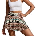 thumbnail image 2 of Xoenoiee Aztec Horse Cactus American Tribal Print Womens Tennis Skirt Pleated Athletic Skorts with Pockets Shorts High Waisted Golf Skirts for Workout Running Casual, L, 2 of 7