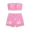 thumbnail image 5 of Idoravan yoga two piece set for women shorts Fahion Women's 2 Piece Sleeveless Crop Tops Cropped Pants Set Solid, 5 of 6