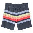 thumbnail image 4 of SURF CUZ Bañador de Hombre con Forro Compresivo, Secado Rápido, Shorts de Natación de 7" con Estampado Rayas Atardecer, Talla L, 4 of 7