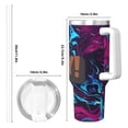 thumbnail image 5 of Lsque Sml Jeffy Pattern 40 OZ Ice Bully Cup with Handle and Straw, Double Wall Stainless Steel Tumbler Travel Coffee Cup with Lid for Christmas Present, 5 of 8
