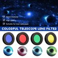thumbnail image 2 of FrostHike 4PCS Colorful Telescope Lens Filter Astronomical Eyepieces Screw Thread Filter, 2 of 5