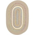 thumbnail image 1 of Rhody Rug KI03R048X072 4 x 6 in. Kids Isle Sand Beige Banded Oval Rug, 1 of 1