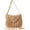 Khaki, variant on Retro Crochet Crossbody Shoulder Bag for Women Woven Fringe hobo bags Summer Beach Handmade Purse