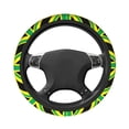 thumbnail image 2 of Jamaica Jamaican Kingdom Flag Elastic Stretch Steering Wheel Cover Car Wheel Protector Universal 15 Inch Fit For Vehicle Car Auto Suv, 2 of 6