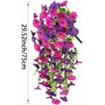 thumbnail image 2 of UV Resistant Hanging Artificial Morning Glory Vine, Realistic Faux Flower Spring Artificial Flowers, for Outdoors, Indoor, Planters, Garden, Porch and Window, 2 of 7