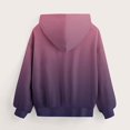 thumbnail image 4 of YunPes Trendy Oversized Hoodies for Girls Gradient Long Sleeve Hooded Sweatshirts with Pockets Teen Daily Athletic Pullover, 4 of 8