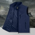 thumbnail image 5 of Sleeveless Vest Outerwear Cargo Pockets Travel Photo Work Vest for Summer Outdoors Activities,Dark Blue,4XL, 5 of 5