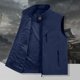 thumbnail image 5 of Chaleco sin mangas de imitación de cuero para hombre, chaqueta de club de motociclistas: cremallera frontal, múltiples bolsillos, para montar en moto/ropa urbana (M-XXXXXXL), 5 of 5