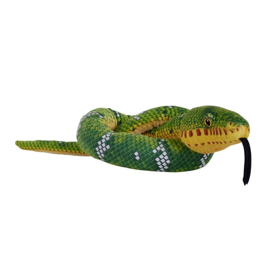 Wild Republic Snakesss Eco Emerald Tree Boa Stuffed Animal, 54 Inches