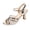 Silver, variant on Honeycomb Perforated Mesh Overlay Peep Toe Sandals for Women Block Mid Heel Adjustable Ankle Strap with Buckle Shiny Footwear Silver 43
