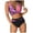 Purple, variant on Women's High Cut Sexy Bikini Set 2 Piece Sporty Modest Swimsuits Tummy Control Bathing Suits for Women High Waisted Bikini Tops Bottoms Swimwear