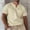 #Khaki, variant on DPTALR Men's Summer Casual Fashion Solid Color V-Neck Pocket Short Sleeve Shirt,Navy, XL