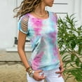 thumbnail image 5 of Ladies Tie-Dye Hole Burnt Strapless T-shirt, 5 of 6