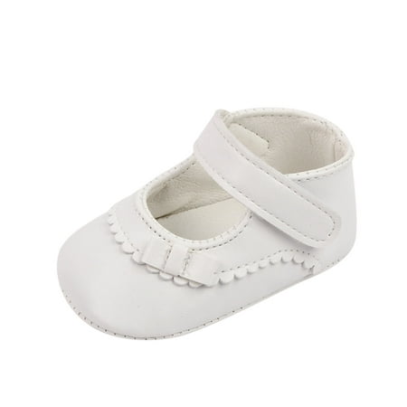 

Entyinea Baby Boys Girls Shoes Soft Sole Non-Slip First Walker Shoes Crib Shoes White 4
