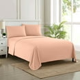thumbnail image 2 of 1800 Series 4 Piece Deep Pocket Bedroom Bed Sheet Set King - Peach, 2 of 5