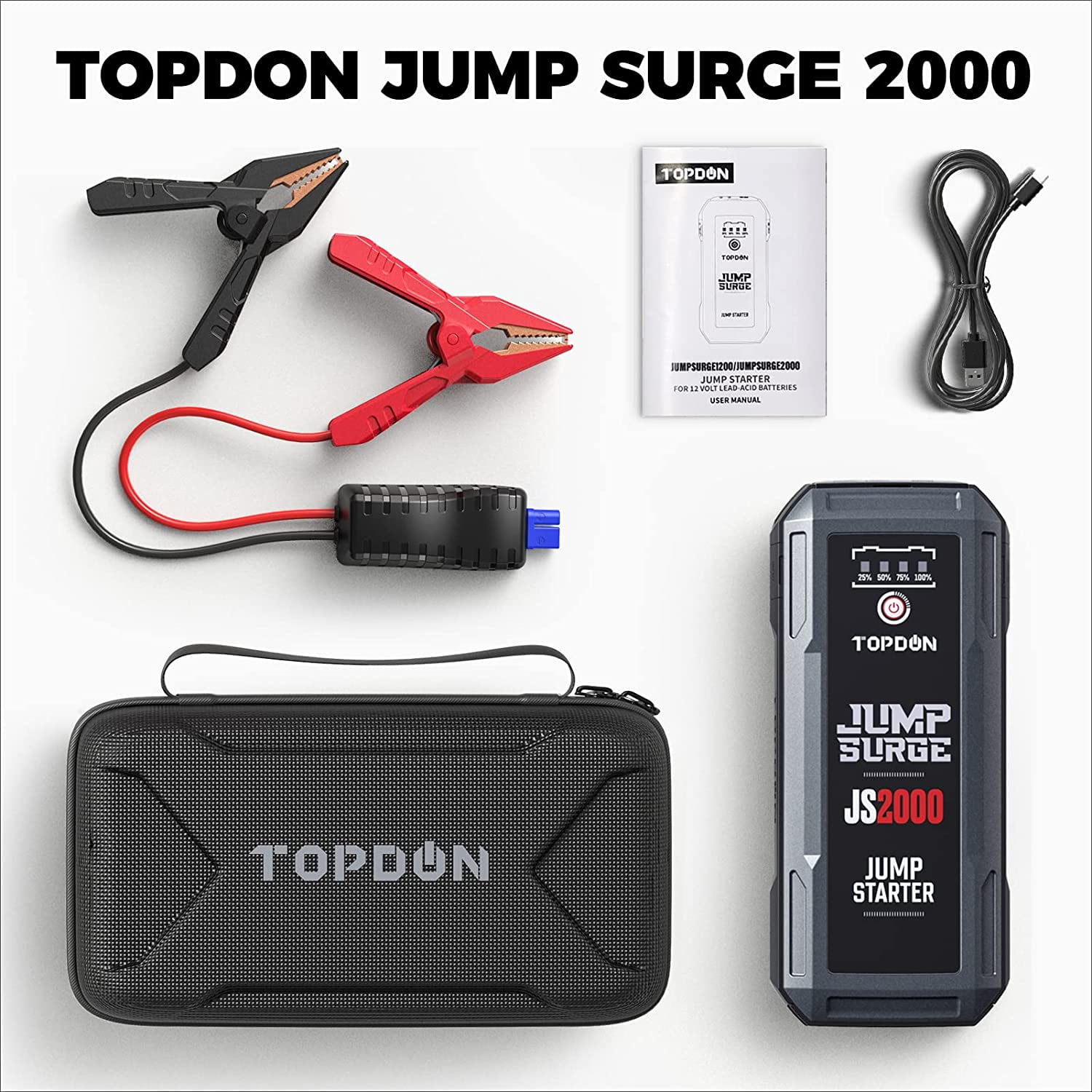 TOPDON 2000A Peak 16000mAh 12V