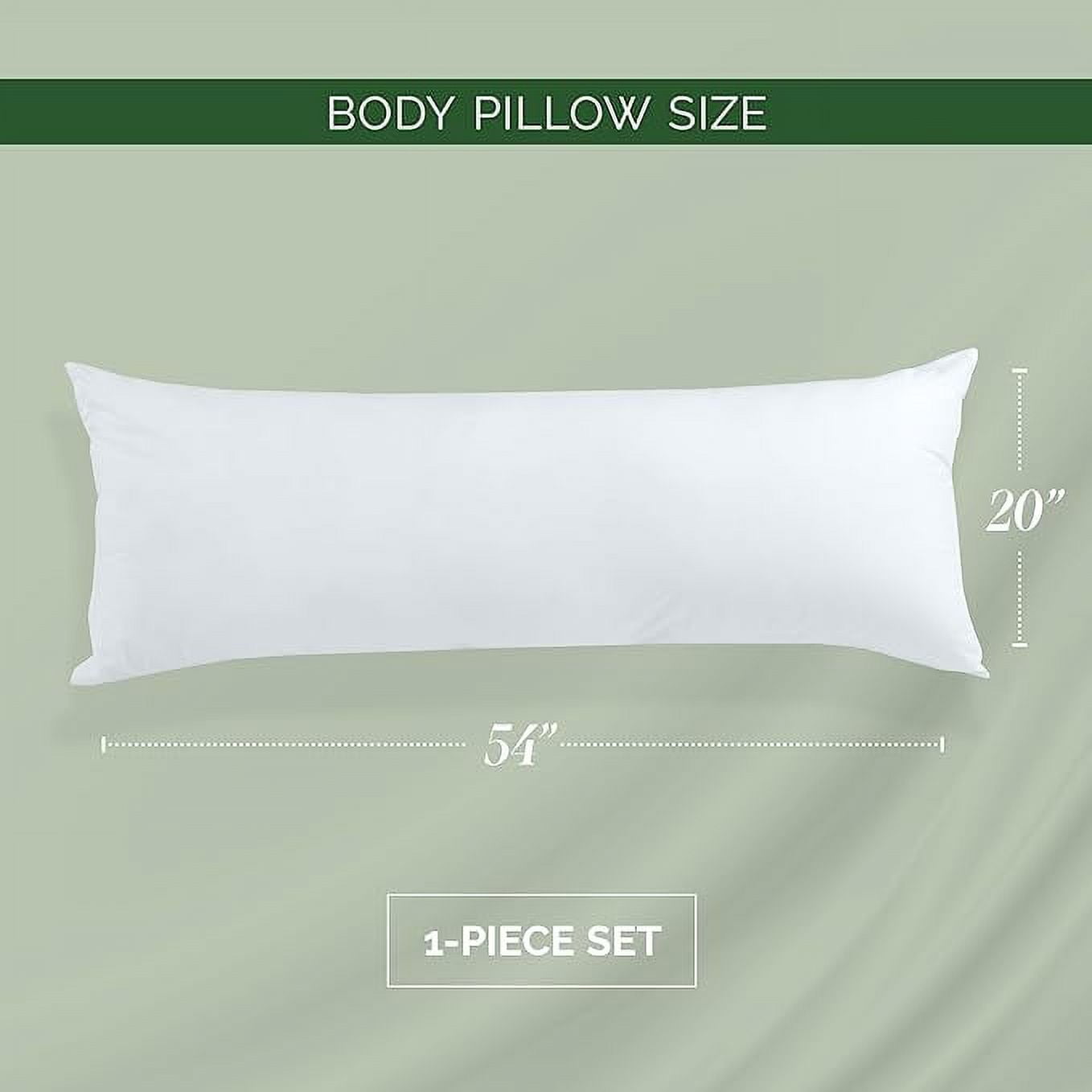 Elegant Comfort Full Body Pillow Insert, Poly-Cotton Shell with Siliconized Fiber Filling, Soft and Fluffy for Side Sleepers, 20 x 49