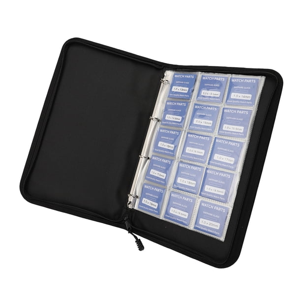 Vidrio de Reloj Plano Redondo, Lente de Cristal de Zafiro de Vidrio de 13-40 mm de Vidrio de 1 mm Grosor del Borde para los relajeros