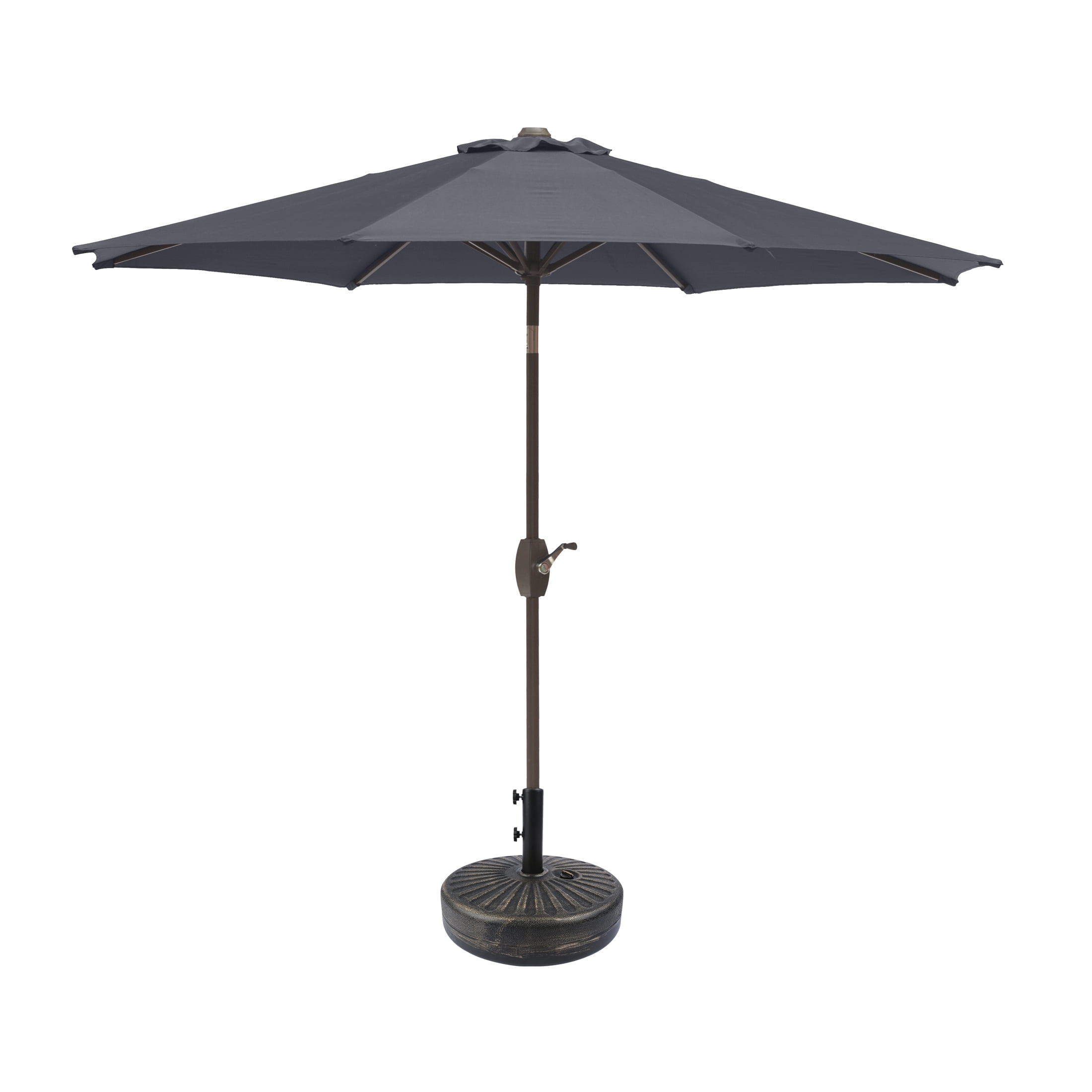 Westin Outdoor 9 Ft Patio Umbrellas with Bronze Plastic Base Included, Gray