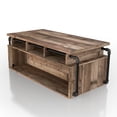 thumbnail image 3 of Furniture of America Junis Industrial Wood and Metal Lift Top Coffee Table, Reclaimed Barnwood, 3 of 14