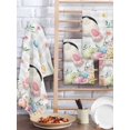 thumbnail image 2 of Easter Kitchen Dish Towels for Drying Dishes Set of 3, Spring Rabbit Feet Eggs Botanical Floral Grey Plaid Waffle Weave Microfiber Hand Tea Bathroom Towels Quick Dry & Absorbent Towel 15.7x23.6, 2 of 7