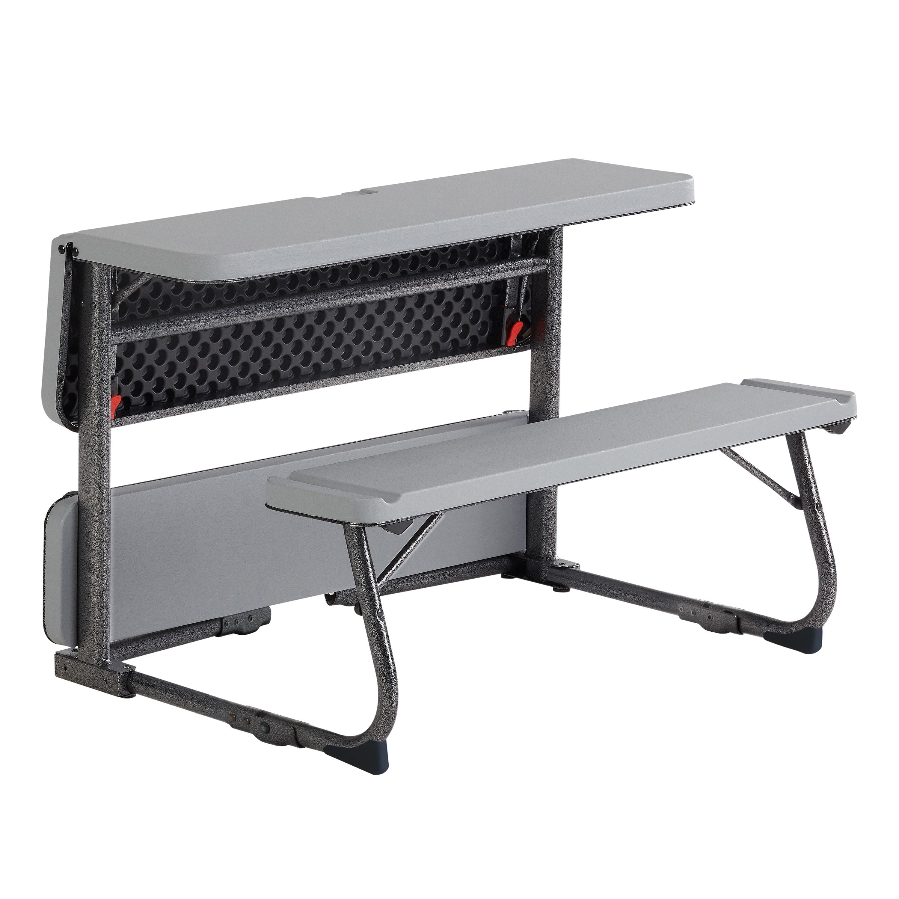 Your Zone Folding Kid's Activity Table with Gray Texture Surface, Steel and Plastic, Multi-Functional, 33.11