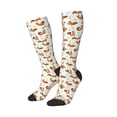 thumbnail image 2 of Balery Squirrel Playing Printed Novelty Socks Men's Women's Crew Socks Sports Socks Knee High Socks Cotton Socks Quirky and Cool Socks, 2 of 9