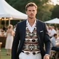 thumbnail image 3 of Yuyamidu Aztec Tribal Men's Casual Business Vests Lightweight Waistcoat with Adjustable Back Strap Slim Fit Suit Vest for Men Size 2XL, 3 of 7