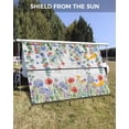 thumbnail image 3 of 4th of July RV Awning Sun Shade Screen 9'X15.3' Patriotic Poppy Mesh Sunscreen Eucalyptus Leaves Awning Shade Screen with Zipper UV Blocker Completed Kits for RV Motorhome Camper Trailer, 3 of 7