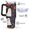 thumbnail image 3 of Halloween Pumpkin Stainless Steel Tumbler Happy Halloween Pumpkin Ghost Insulated Coffee Mug with Straw,Thermal with Lids for Hot and Cold Drinks for Daughter Son 40 oz Boo Cup, 3 of 7