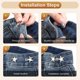 thumbnail image 4 of KUNTAERY 12 Piezas Ajustadores de Cintura para Pantalones, Clips de Metal sin Costuras para Jeans y Pantalones, Pasadores de Botones de Estrella Ajustables y Reutilizables, 4 of 7