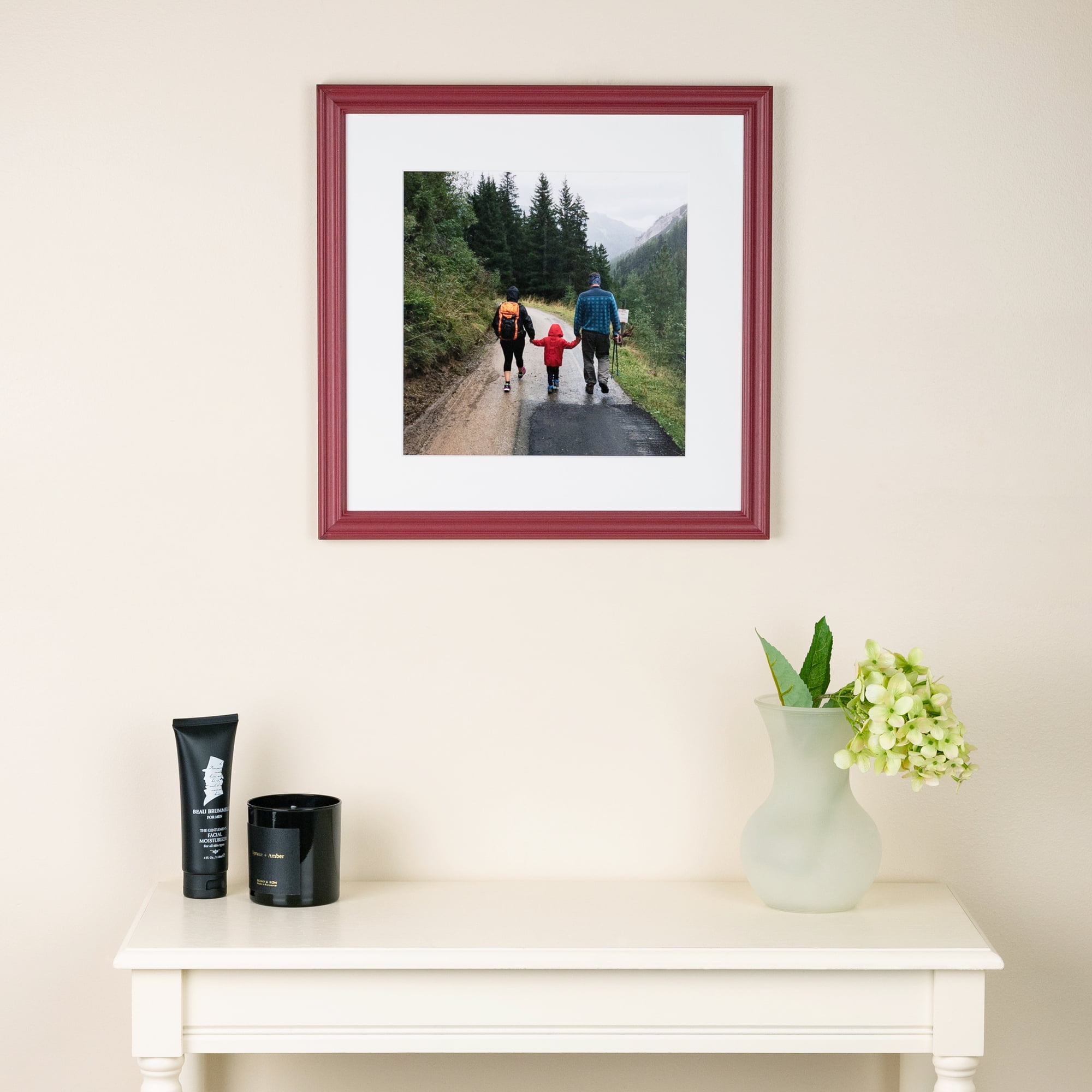 ArtToFrames Picture Frame Custom 1"  Red Stain on Oak Wood 4155 Small 