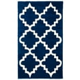 thumbnail image 2 of SAFAVIEH Chatham Osbert Geometric Wool Area Rug, Dark Blue/Ivory, 4' x 6', 2 of 7