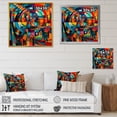 thumbnail image 4 of DESIGN ART Designart "Orange Forces In Motion" Modern Geometric Canvas Print 30 in. wide x 30 in. high, 4 of 5
