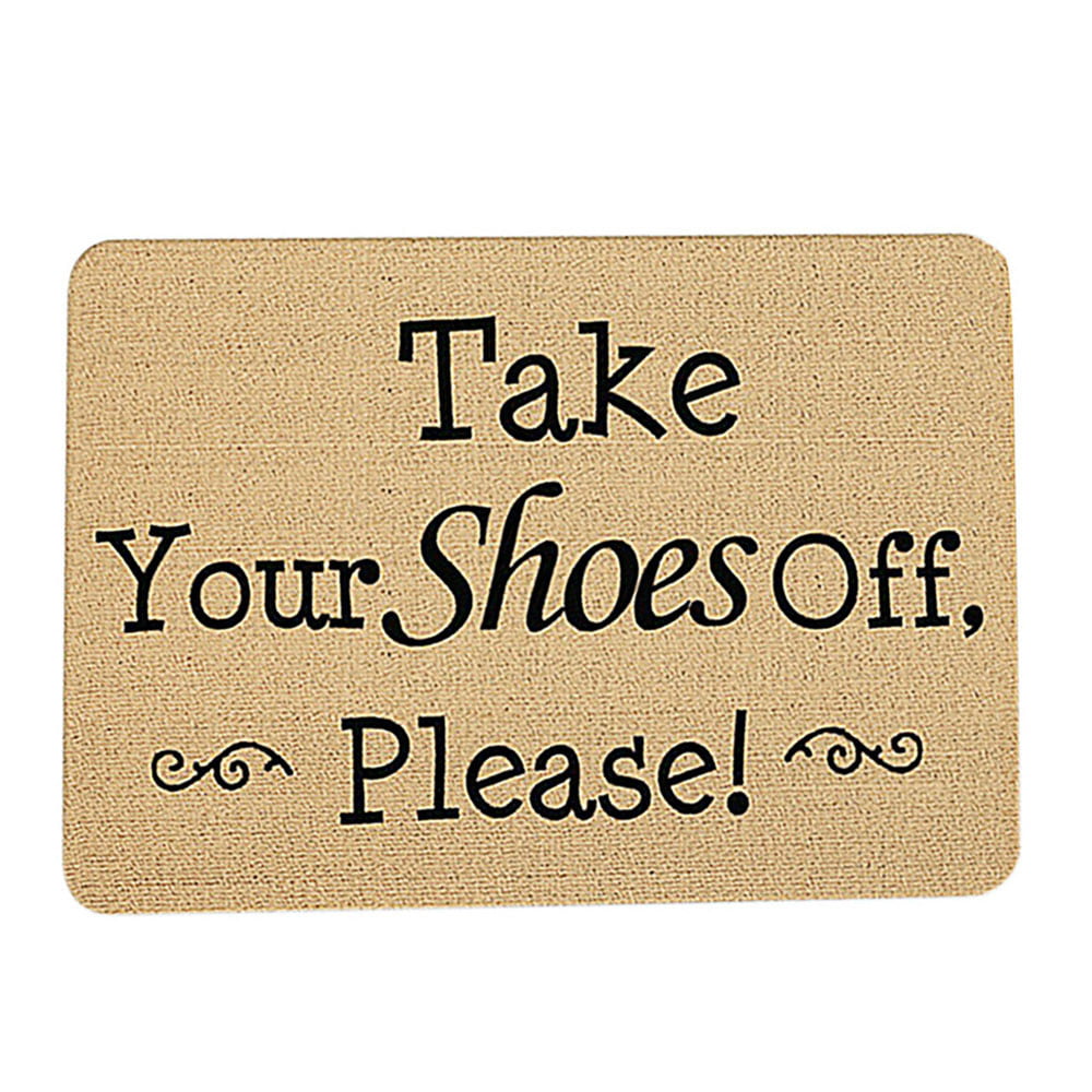 Halloween Doormats Funny Sign "Take off your shoes" Door Magic Welcome Floor Mat 