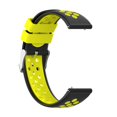 thumbnail image 1 of Correa de reloj de silicona de 20 mm para Garmin Vivoactive 3 (negro + amarillo), 1 of 9