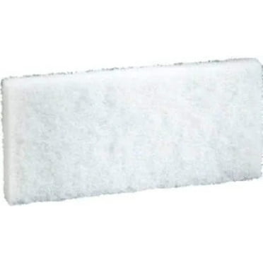 Light Duty Cleaning Pad, 4.5" x 10", White (Pack of 5)