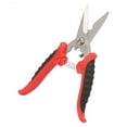 thumbnail image 4 of 180mm Finely Serrated 3CR13 Steel Compact Electrician Scissors Garden Scissors Multifunction Hand Pruners Plastic Scissors, Cuts Wire, Insulation, Soft Cable and More, 4 of 8