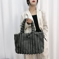 thumbnail image 1 of Bolso de tela suave para mujer | Elegante bolso de hombro de gran capacidad | Tela ligera | Interior espacioso para uso diario | Disponible en rosa, rosa fuerte y gris, 1 of 5