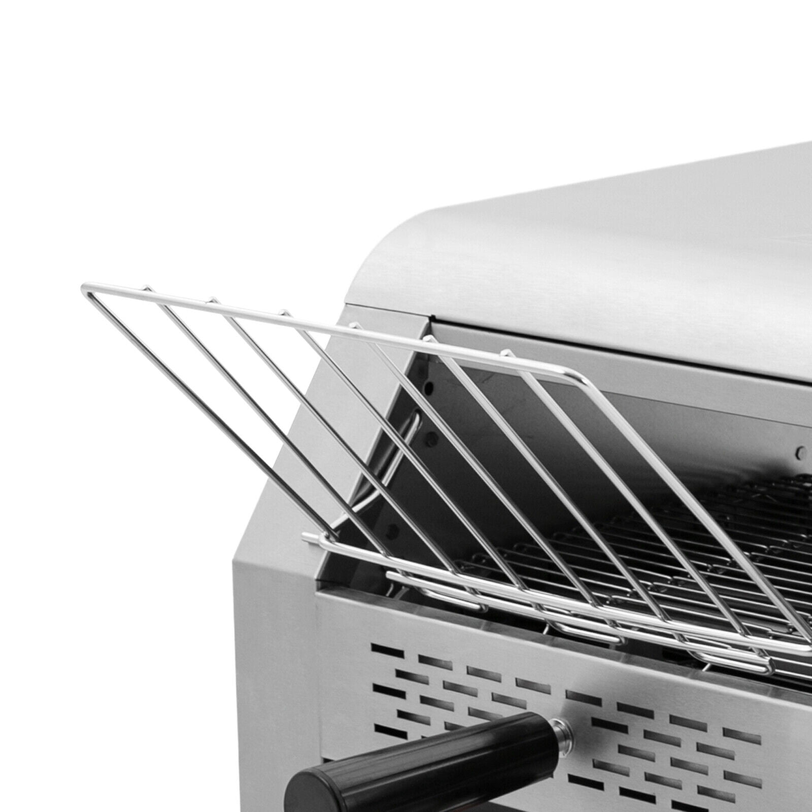 Miumaeov Commercial Conveyor Toaster 300 Slices/Hour Stainless Steel Industrial Toasters Conveyor Belt Toasters with Bread Clip for Restaurant Bakery