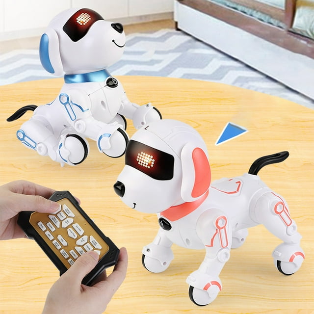 Sentmoon Outdoor Kids Toys Stocking Stuffers for Kids Interactive & Electronic RC Robot Dog Toy Remote Control Robot Stunt Puppy Dancing Programmable Smart Robot Toy Xmas Gifts For Kids